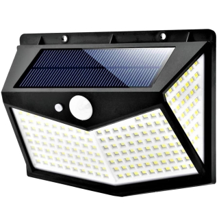 LED solárna lampa + pohybový senzor Nástenná lampa